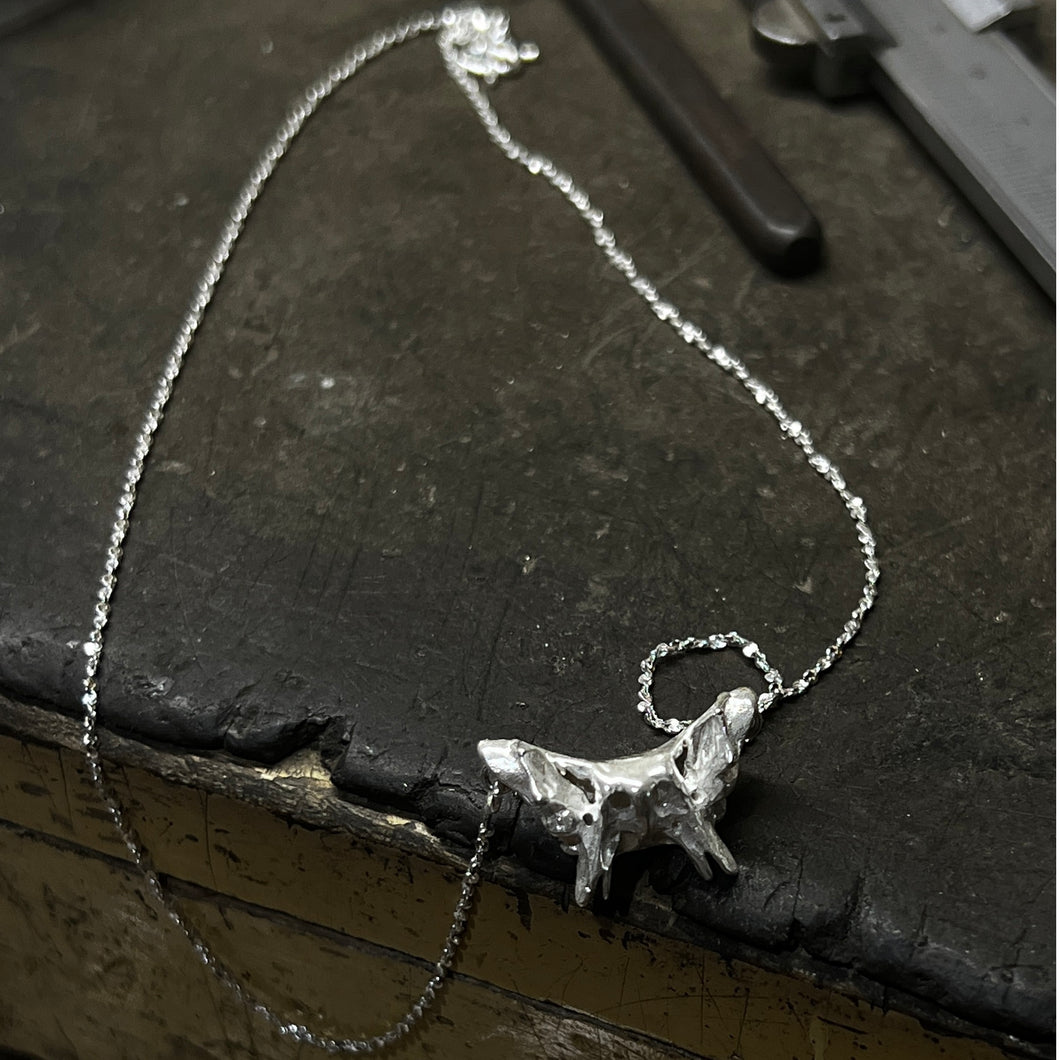Butterfly Bone Silver Necklace - Unique & Distinctive Style