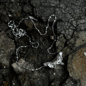 Butterfly Bone Silver Necklace - Unique & Distinctive Style