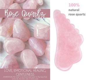 A Rose Quartz Wing Gua Sha Facial Body Massage Tool Skin Gym